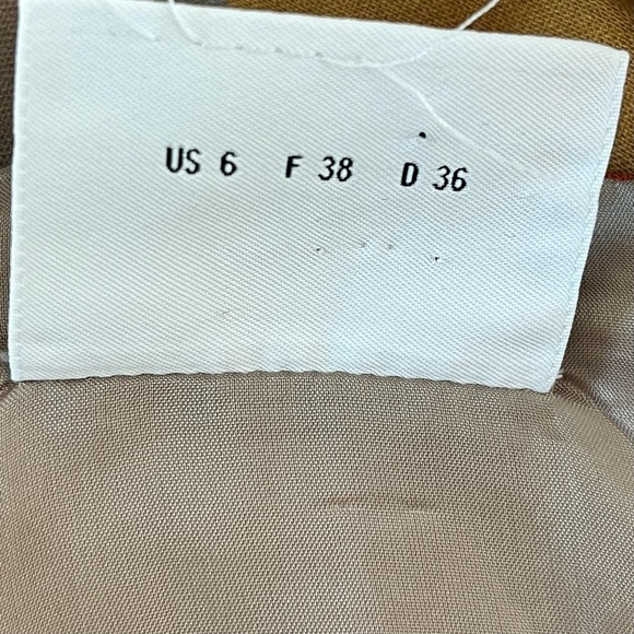 Akris Punto 100% Wool Pleated Cap Sleeve Color Blocked Dress Size 6 - Picture 7 of 8